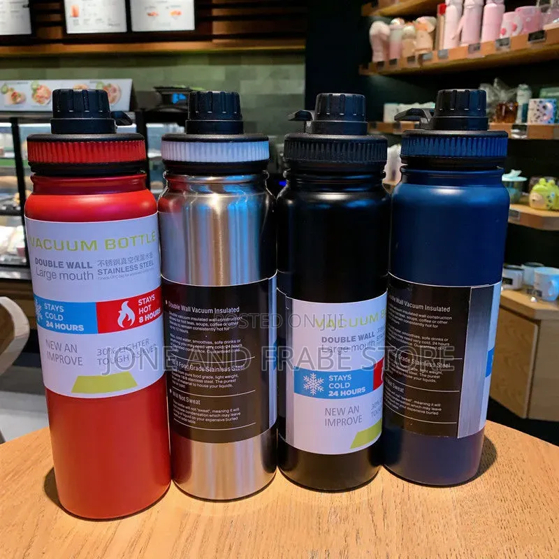 800ml Thickened Vacuum Thermo Stainless Steel Water Bottle