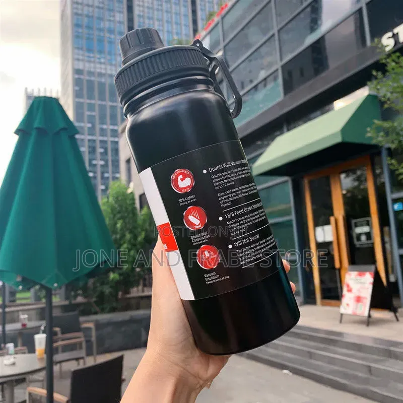800ml Thickened Vacuum Thermo Stainless Steel Water Bottle