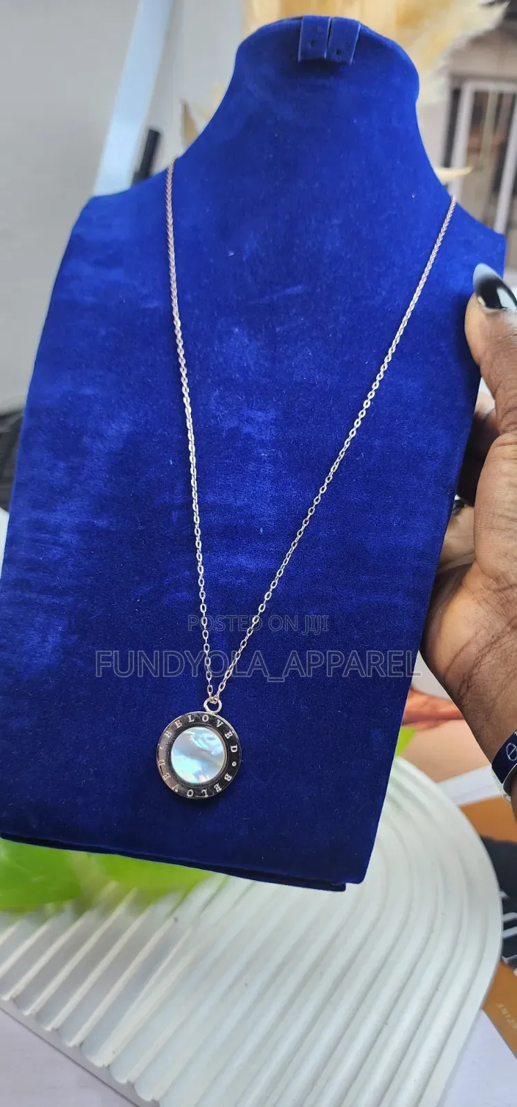 Minimalist "Beloved" Engraved Medallion Necklace