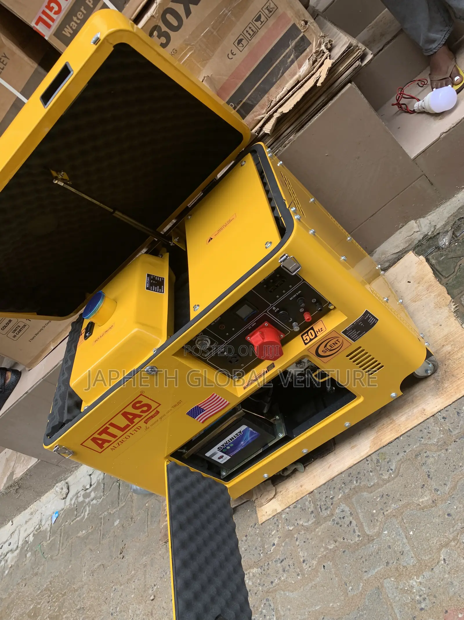 Powerful Atlas 10KVA Soundproof Diesel Generator