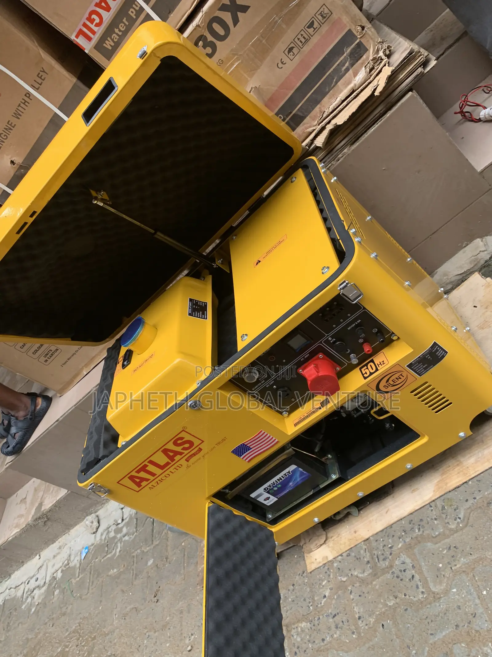Powerful Atlas 10KVA Soundproof Diesel Generator