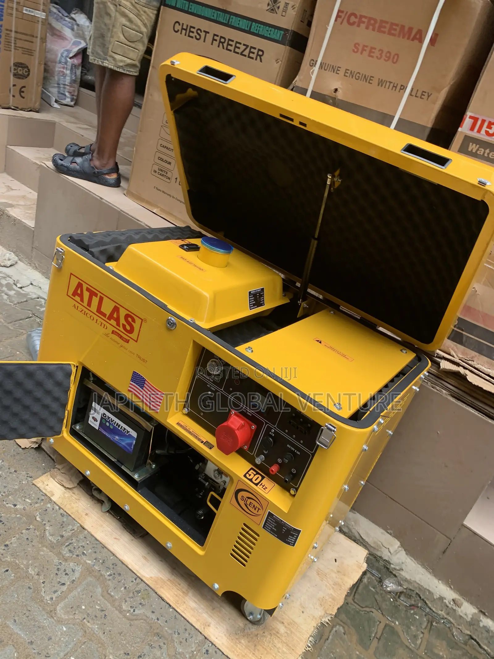 Powerful Atlas 10KVA Soundproof Diesel Generator