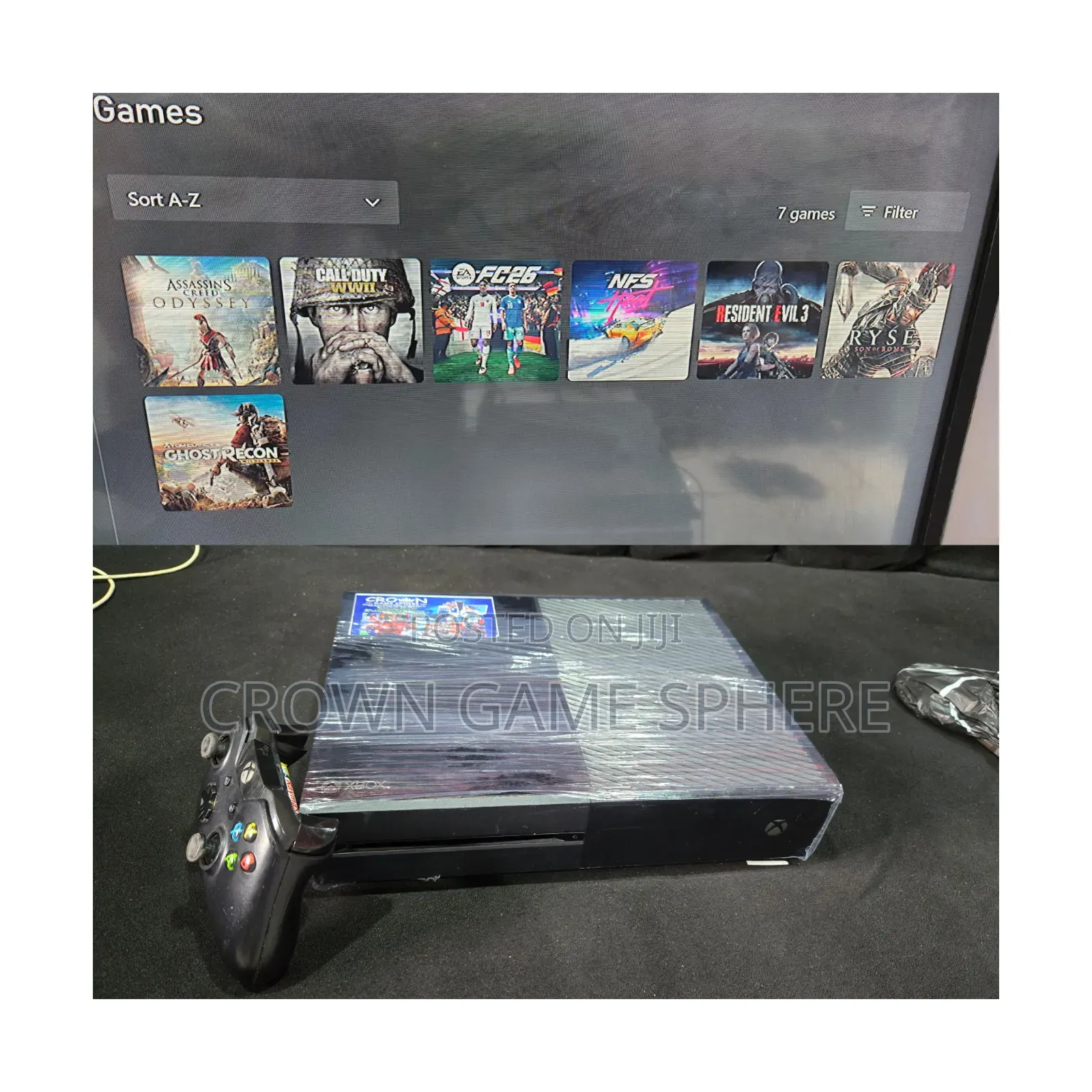 Clean Xbox One With 7 Games and 1 Wireless Pad Including Fc 26