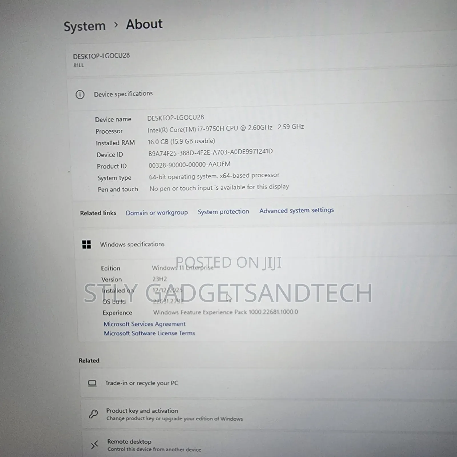 Laptop Lenovo Legion 9 16GB Intel Core i7 SSD 256GB
