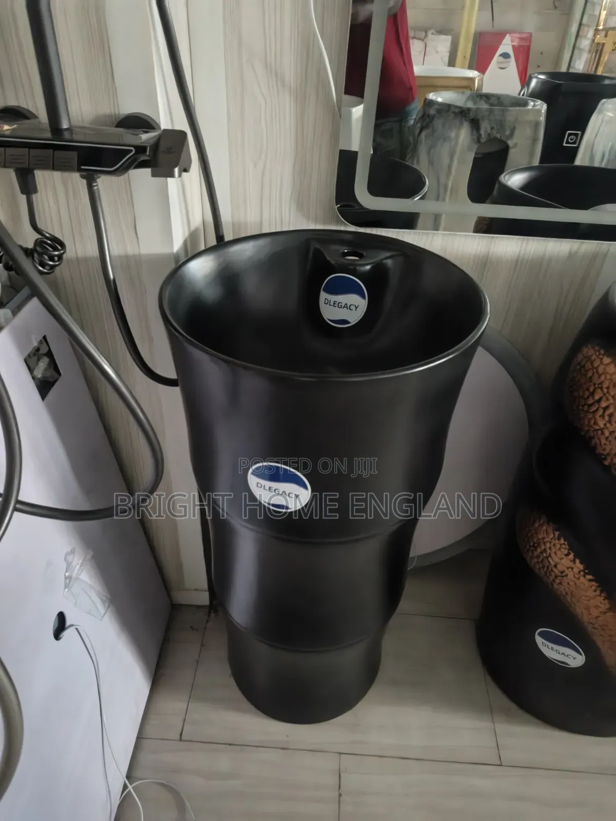 Black Matte Standing Basin
