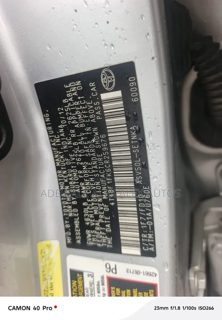 Toyota Camry 2013 Silver