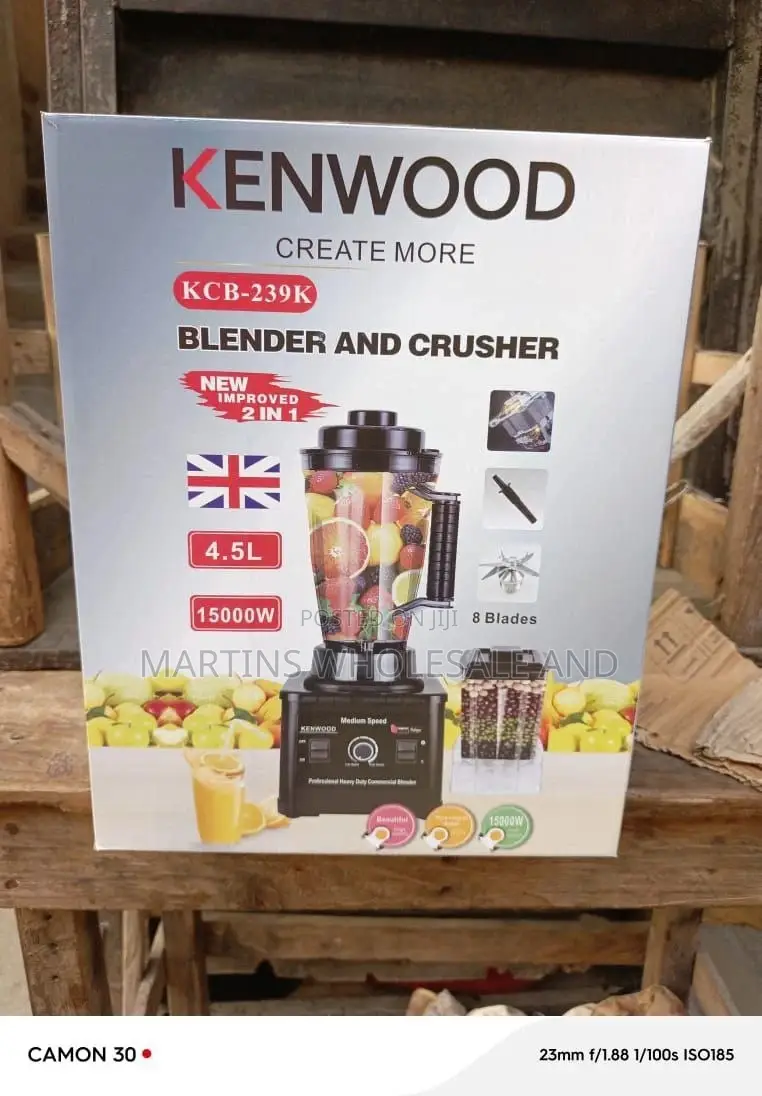 Kenwood KC-241B Blender and Crusher Featuring a High-Power 10000W Moto
