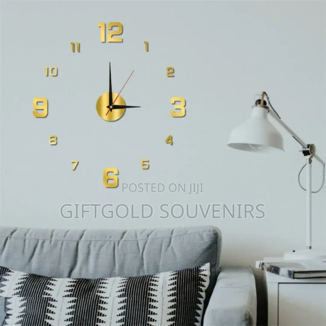 Gold Large 3DWall Clock --90cm