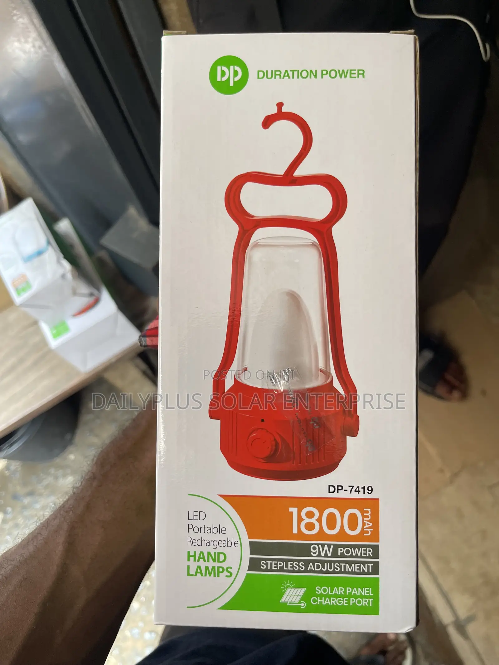 DP 1800mah LED Portable Rechargeable Hand Lamp