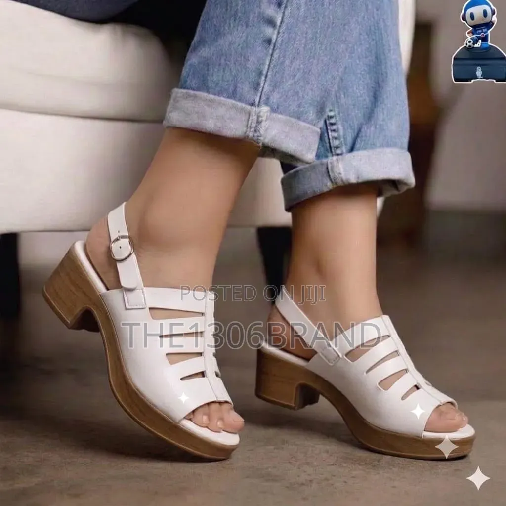 Elegant Chunky Heel Slingback Sandals–Comfortable Open-Toe Casual Shoe