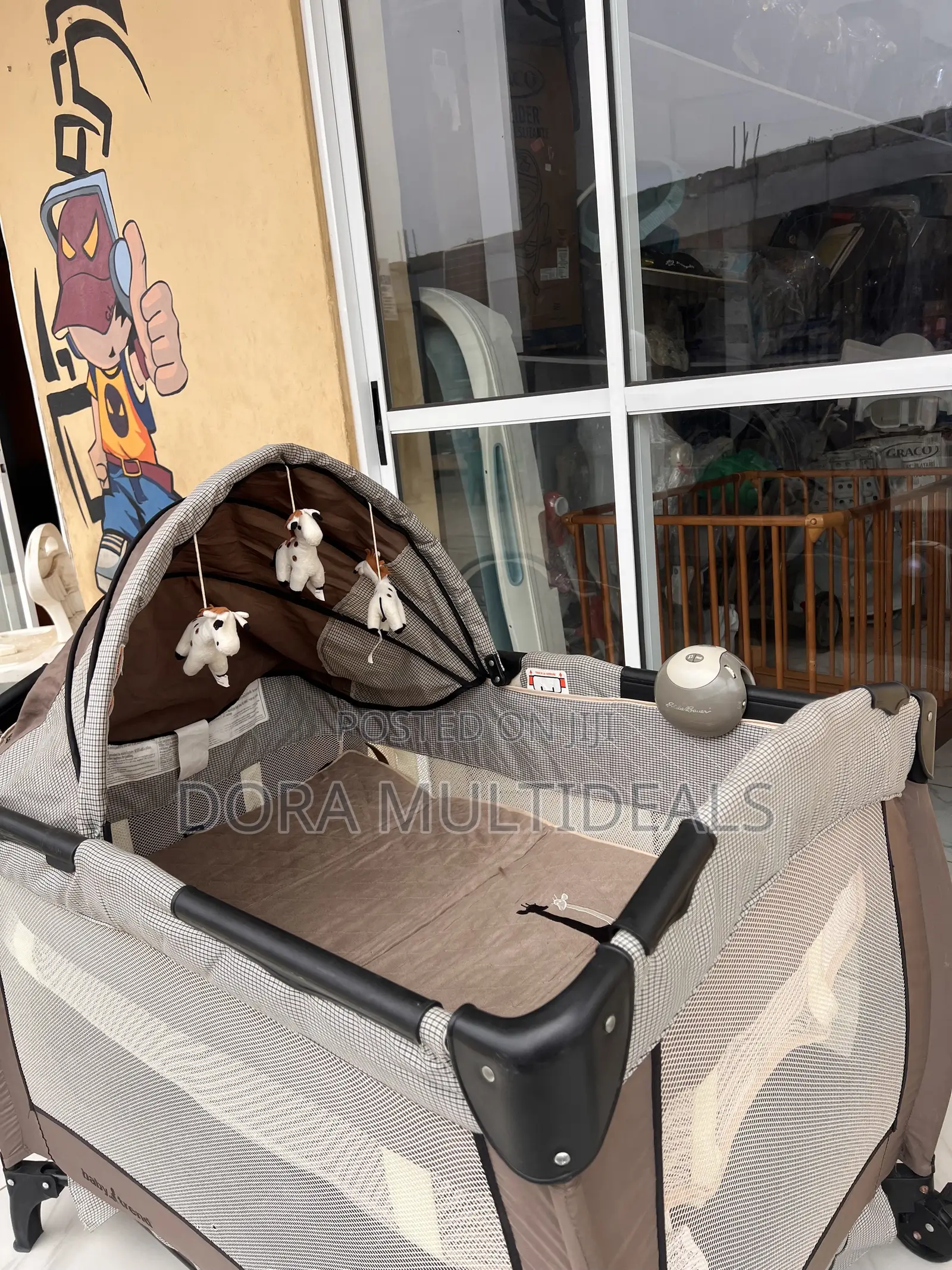 Imported Baby Cot With Free New Baby Net and Soothing Musical Mobile