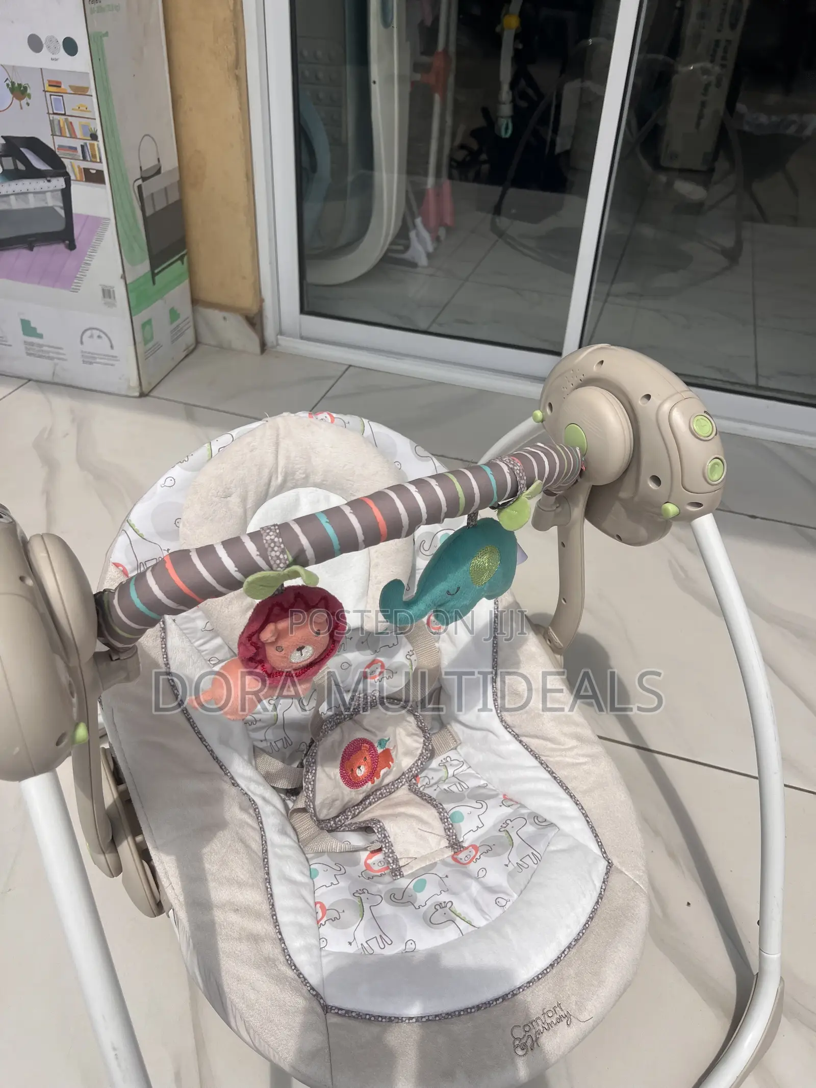 Imported Solid Musical Baby Swing With Rattles