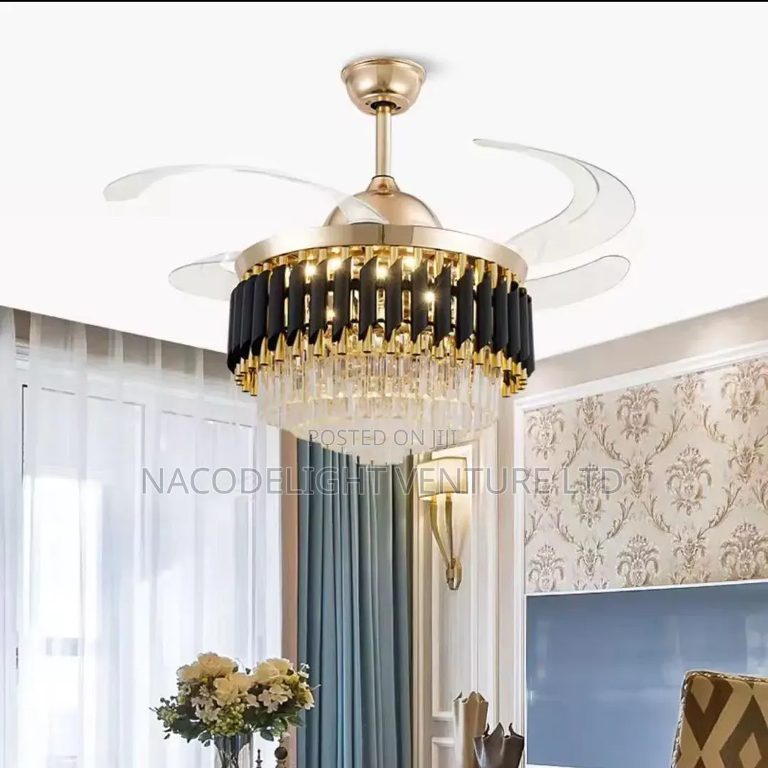 Crystal LED Fan Changeria Light