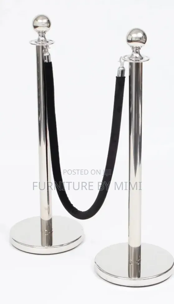 Premium Stainless Steel VIP Stanchion Posts Red Velvet Ropes