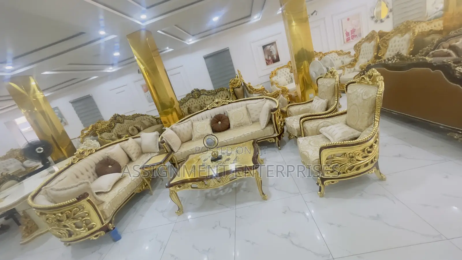 Imperial Royal Palace Gold Luxury Sofa Set (Italian–Turkish Classic)
