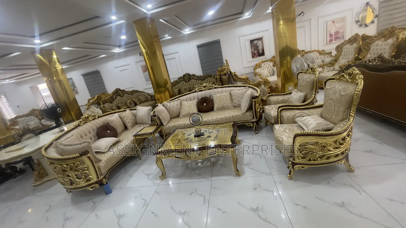 Imperial Royal Palace Gold Luxury Sofa Set (Italian–Turkish Classic)