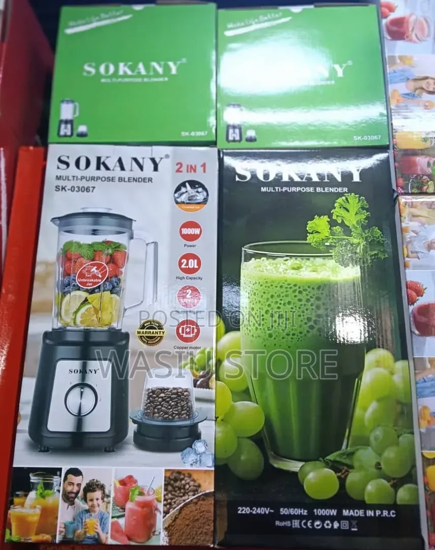 Sokany 2-in-1 Multi-Purpose Blender, Model SK-03067