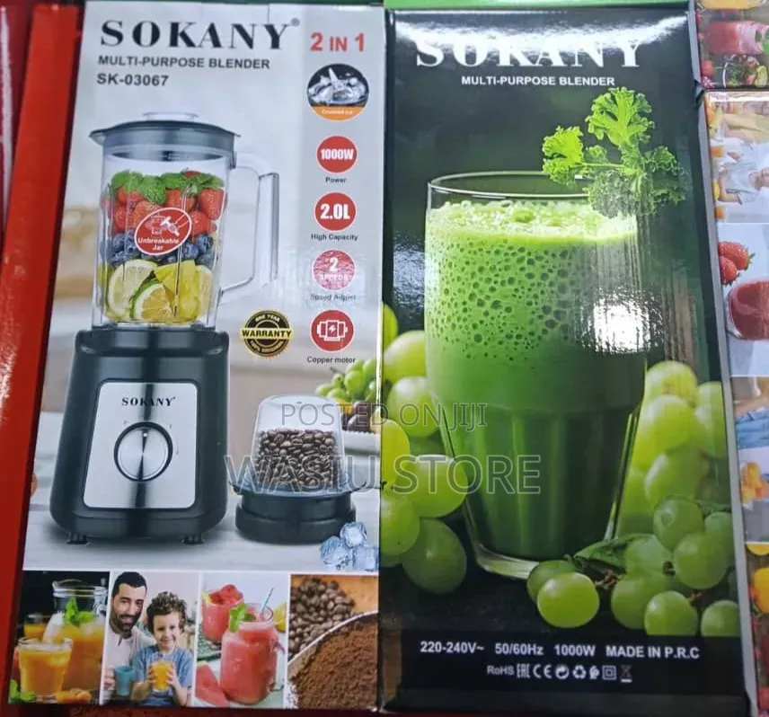 Sokany 2-in-1 Multi-Purpose Blender, Model SK-03067