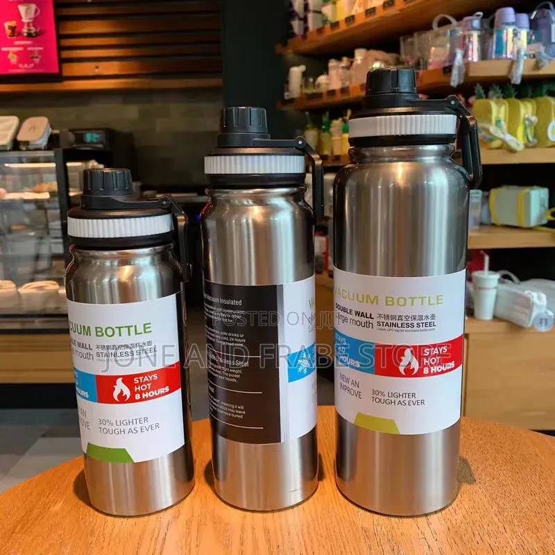 1000ml Double Wall Stainless Steel Vacuum Flask Water Bottle
