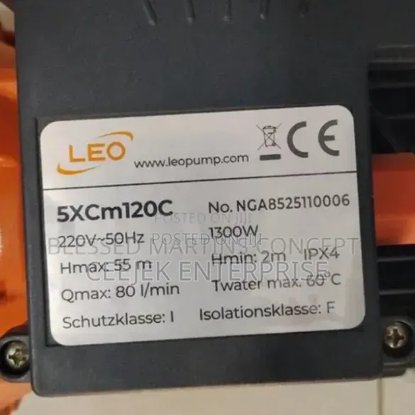 1.5 Leo Surface Water Pump With Stainless Lmpeller 100% Copper Coi