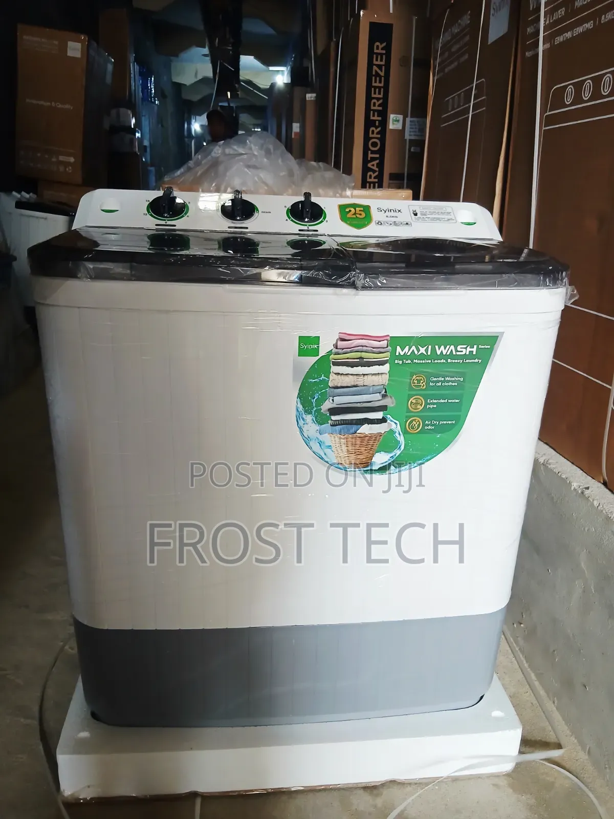 Syinix 8.5kg/5kg Twin Tub Semi Automatic Washing Machine.