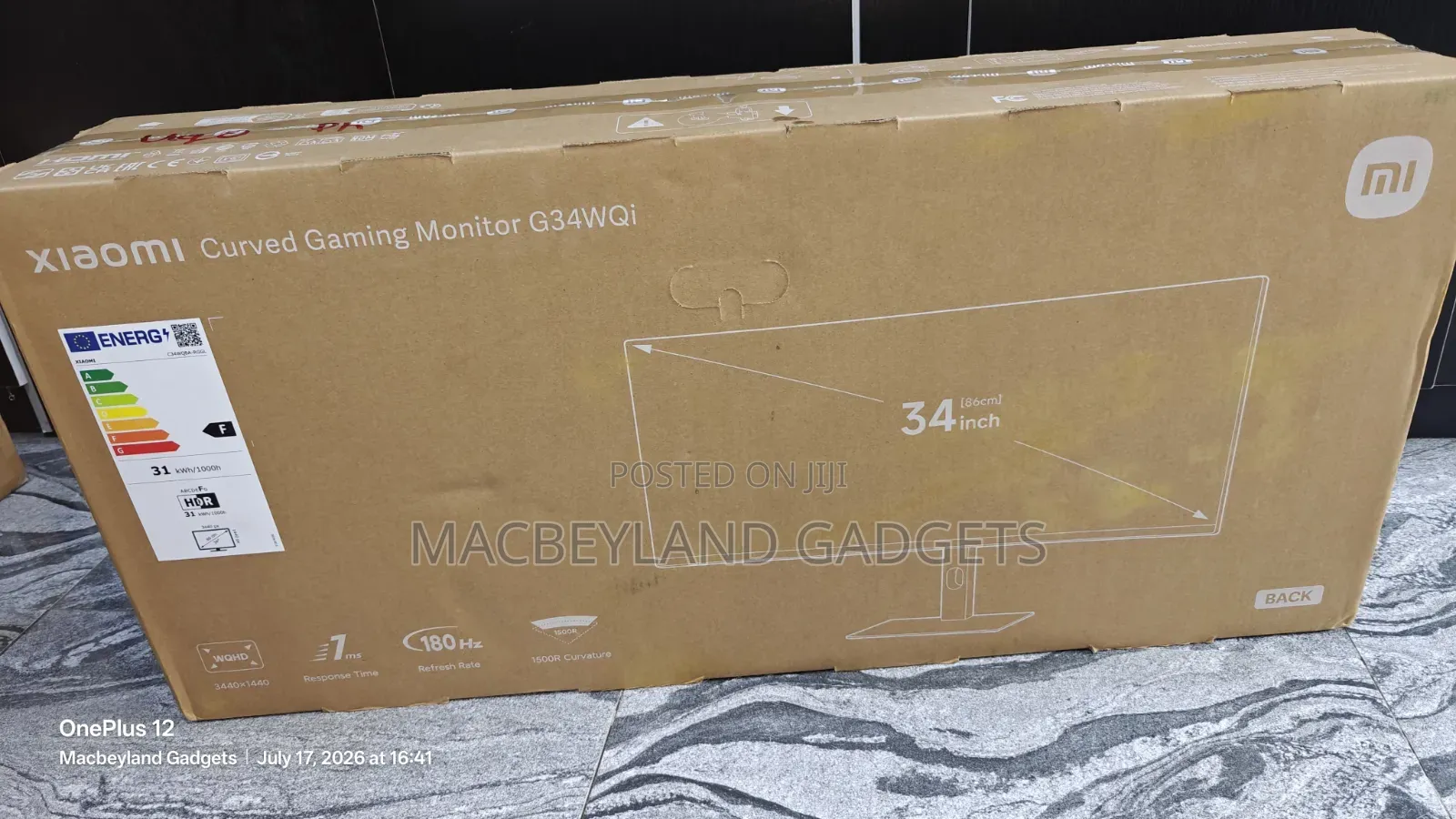 Xiaomi Curved Gaming Monitor G34wqi Eu