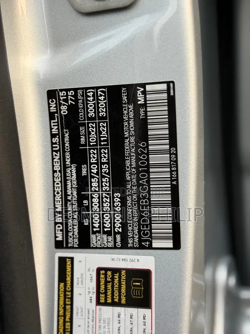 Mercedes-Benz GLE-Class 2016 Silver