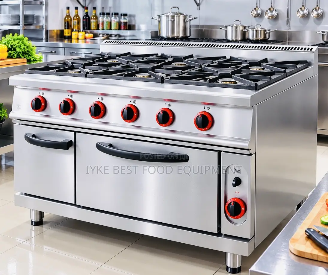 6 Burner Gas Range With Oven Gas