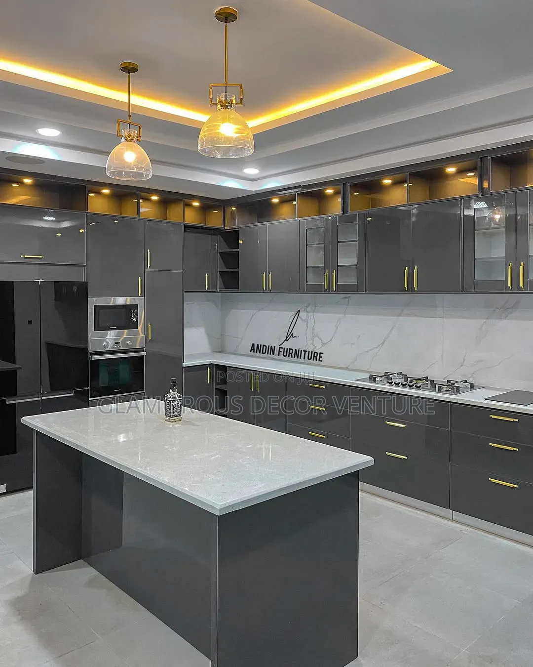 Luxury Modern Kitchen Cabinets Interior Design in Nigeria |