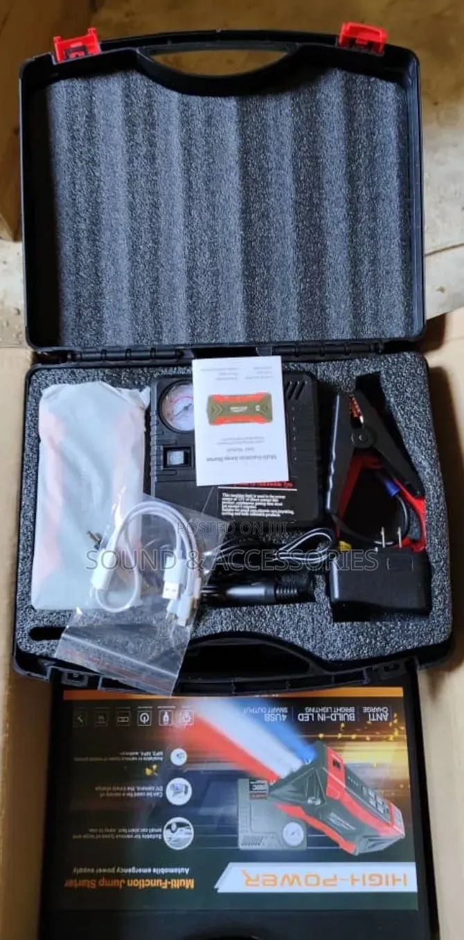 High Power Mobile Car Tyrepump With 50800mah Power Bank Jump