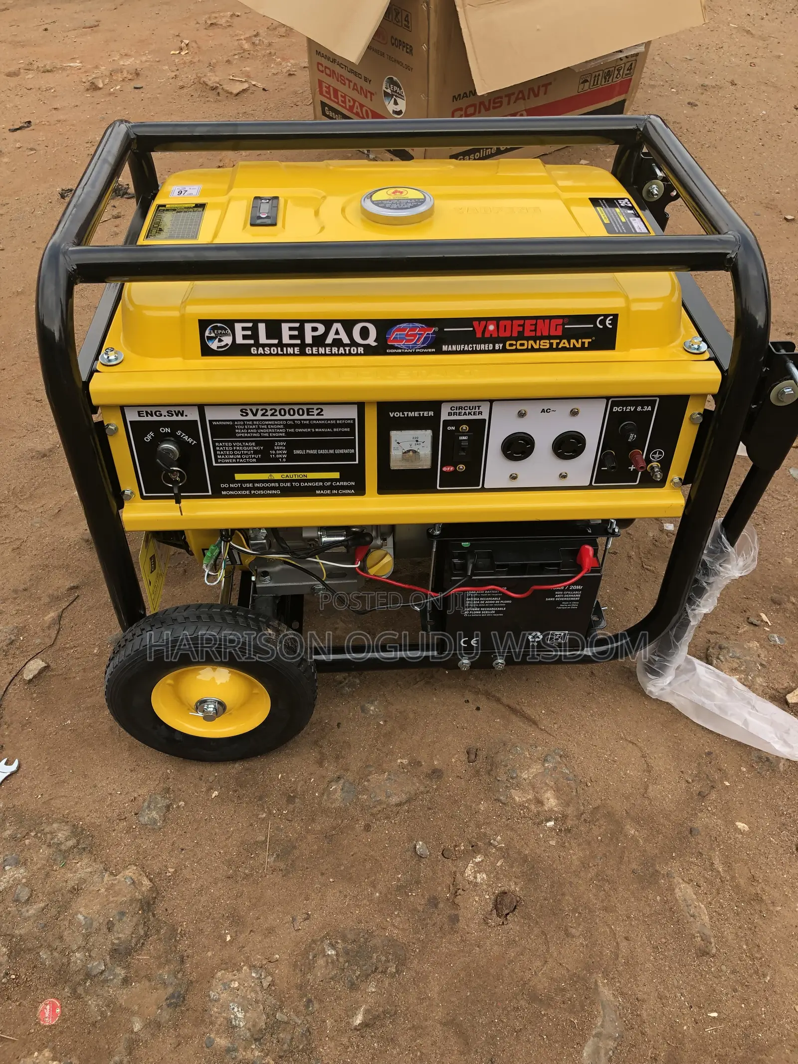 Original Constant Elepaq Generator (Model Sv22000E2) for Sale