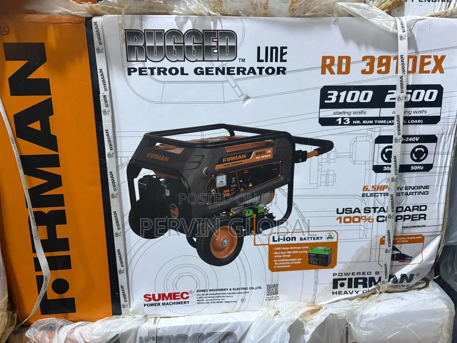 Firman Rugged Generator Rd3910ex 3.1kva