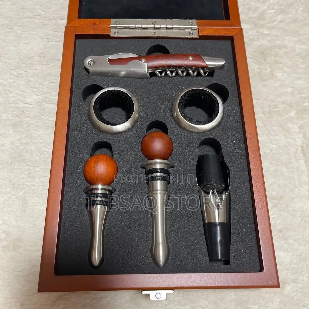 6-Piece Rosewood Wine and Bottle Opener Set