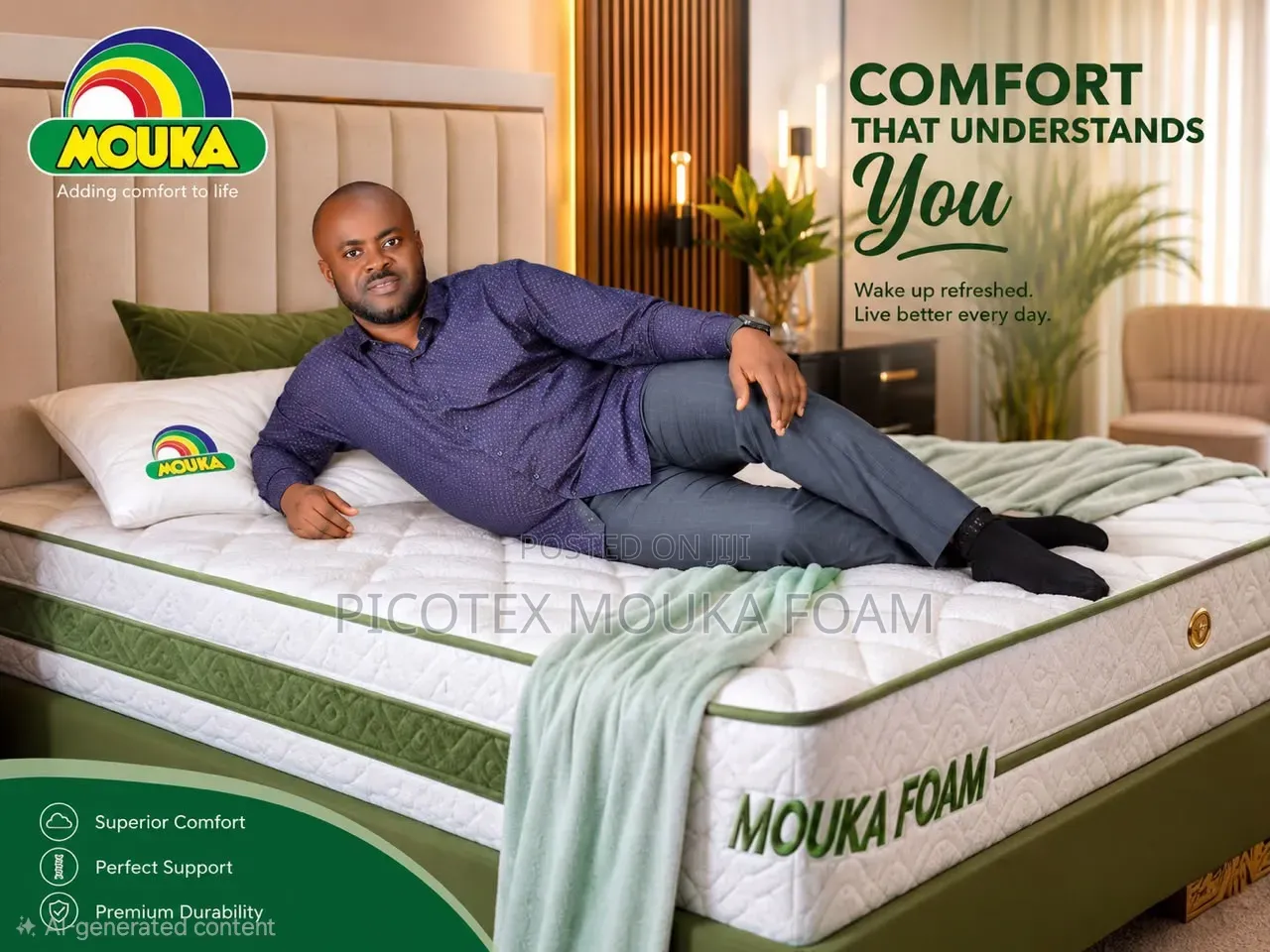 75x54x8 Mouka Semi Orthopedic