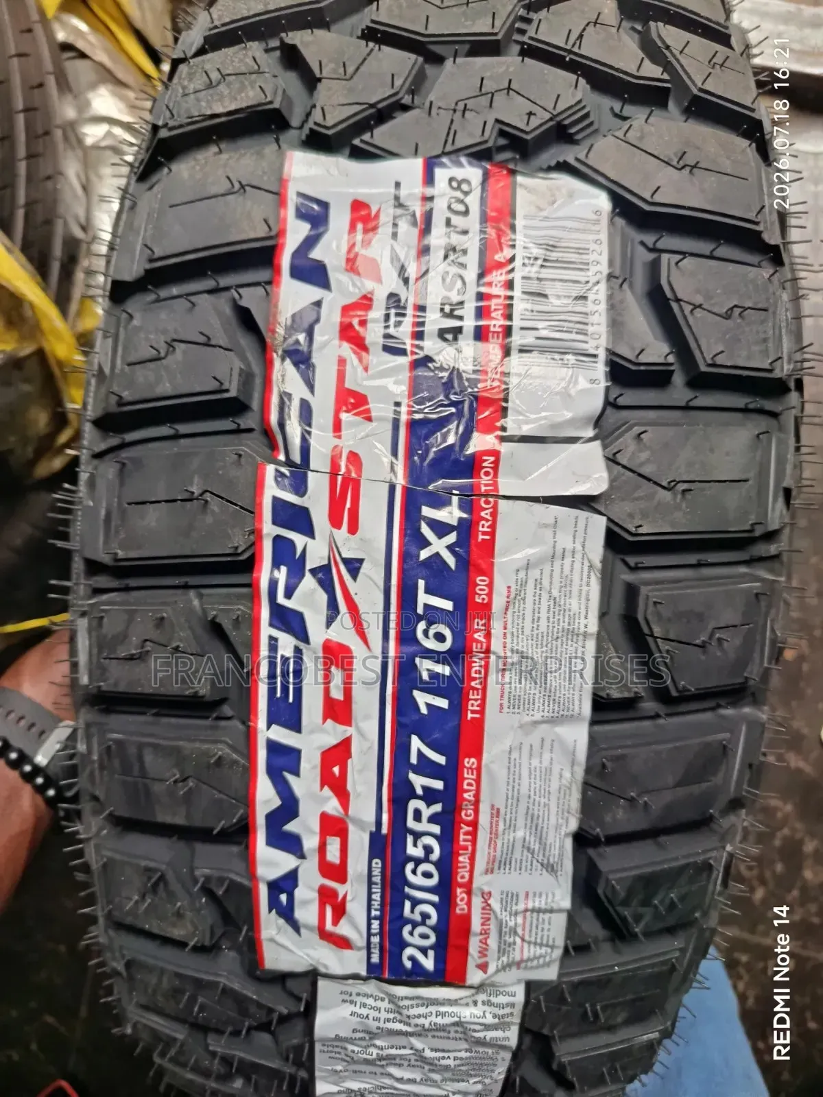 265/65r17 American Roadstar Xl