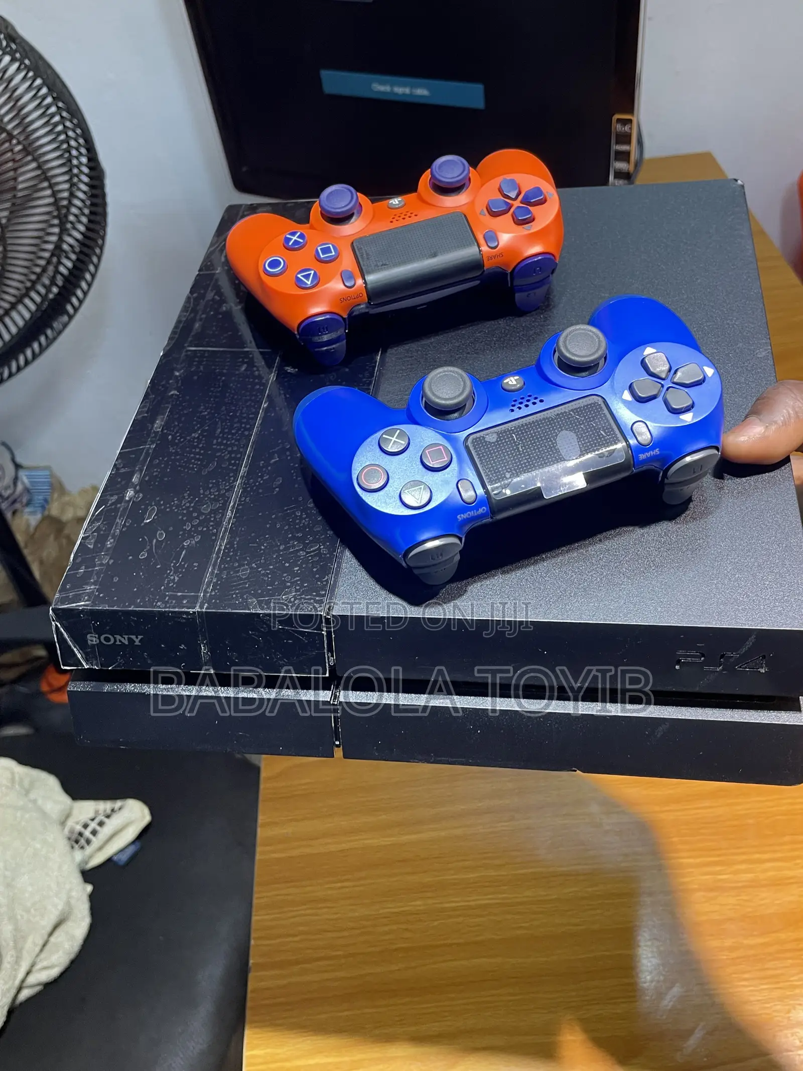 Ps4 Fat Black 500gb With Color Pads 7-8games