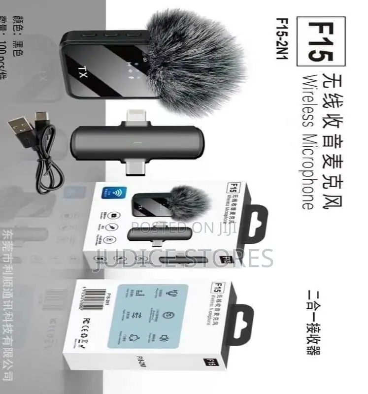 F15 2in1 Wireless Microphone With Noise Cancellation