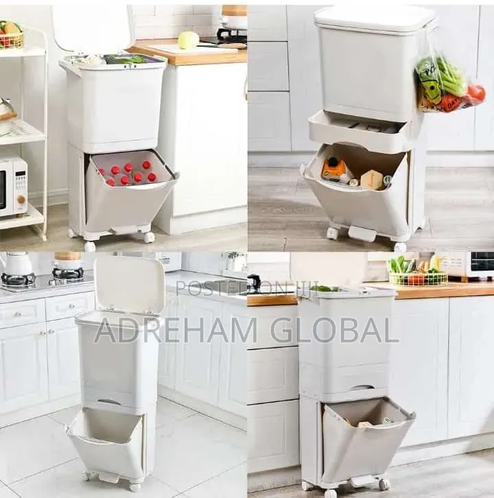 32L Pedal/Lid Luxury Waste Bin With Draw Very Big