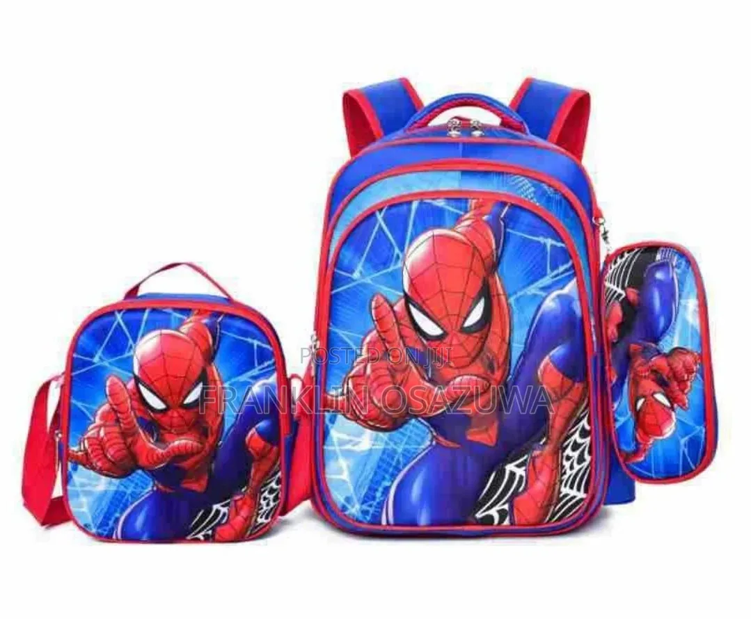 3-in-1 Kids Cartoon School Backpack Set | Backpack, Lunch Bag Case