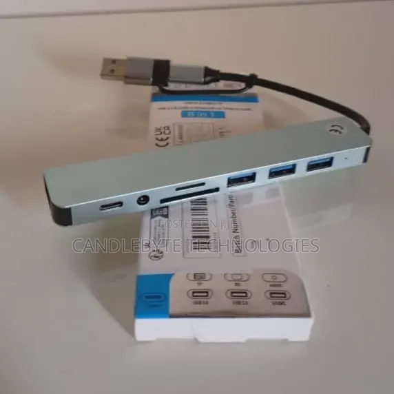 8 in 1 Hub Multiport Adapter Expands Connectivity Easily