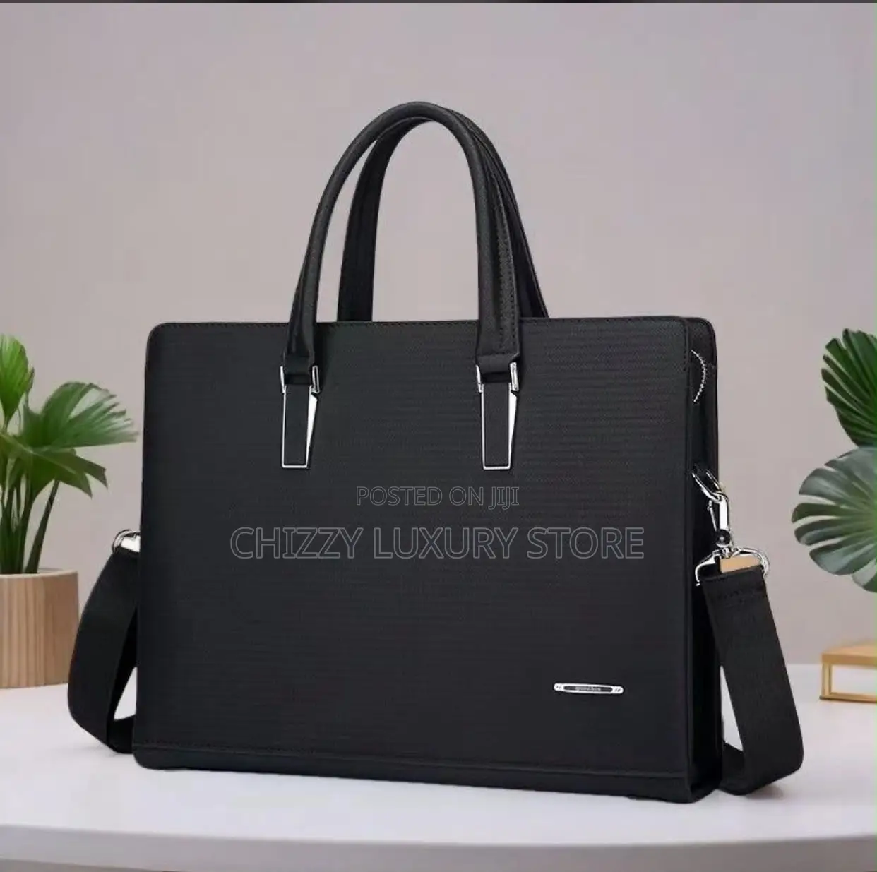 Emporio Armani Quality Luxury Men Genuine Leather Laptop Bag
