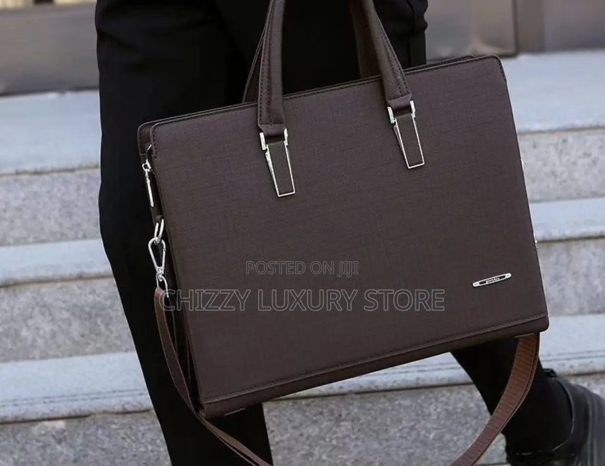 Emporio Armani Quality Luxury Men Genuine Leather Laptop Bag