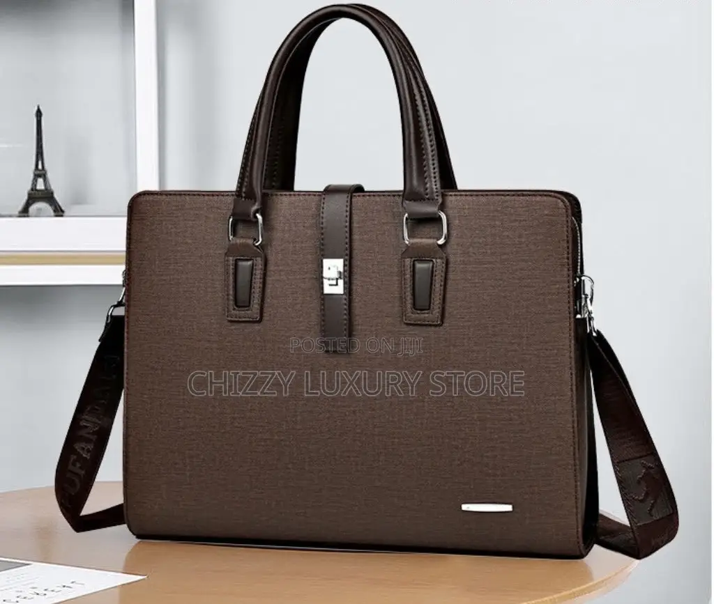 Emporio Armani Quality Luxury Men Genuine Leather Laptop Bag