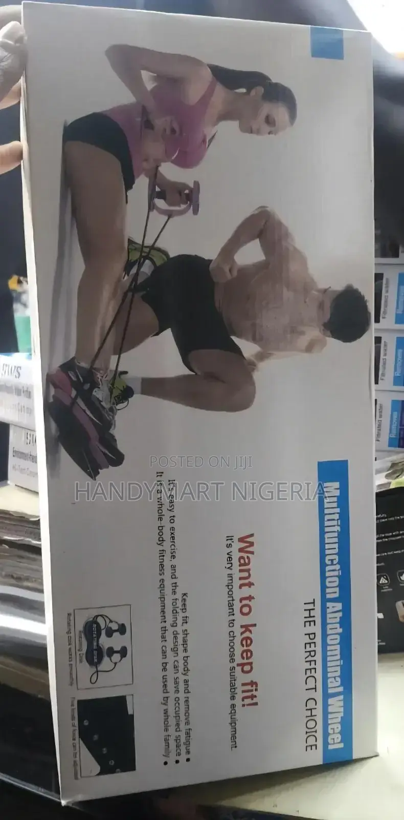 Abdominal Core Trainer Exercise Wheels With Foot Straps Gym