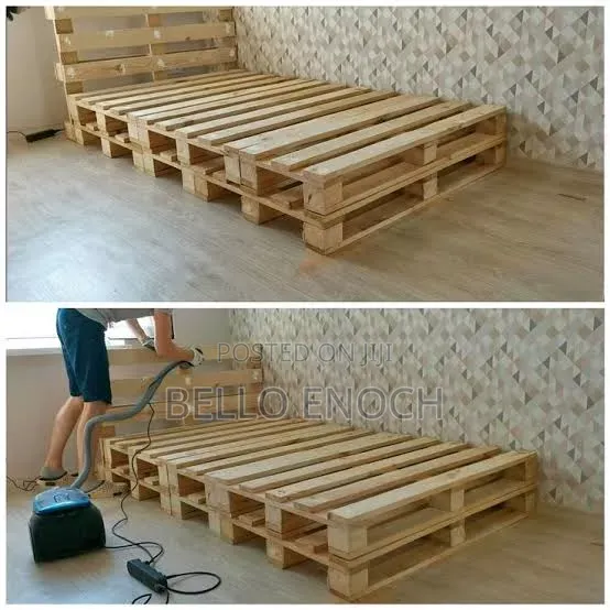 Wooden Pallet for Bed Flames