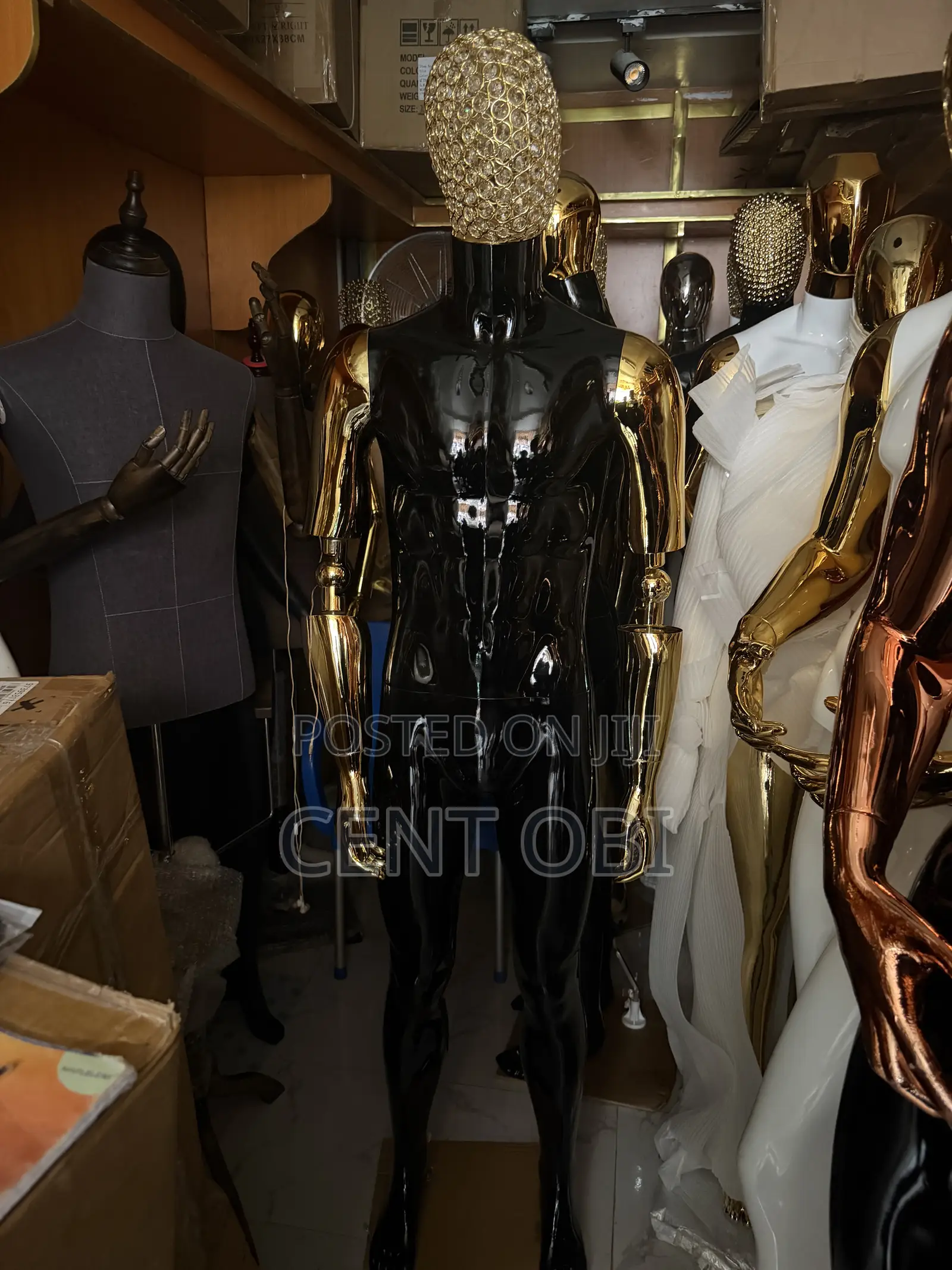 Black Nd Gold Male Mannequin