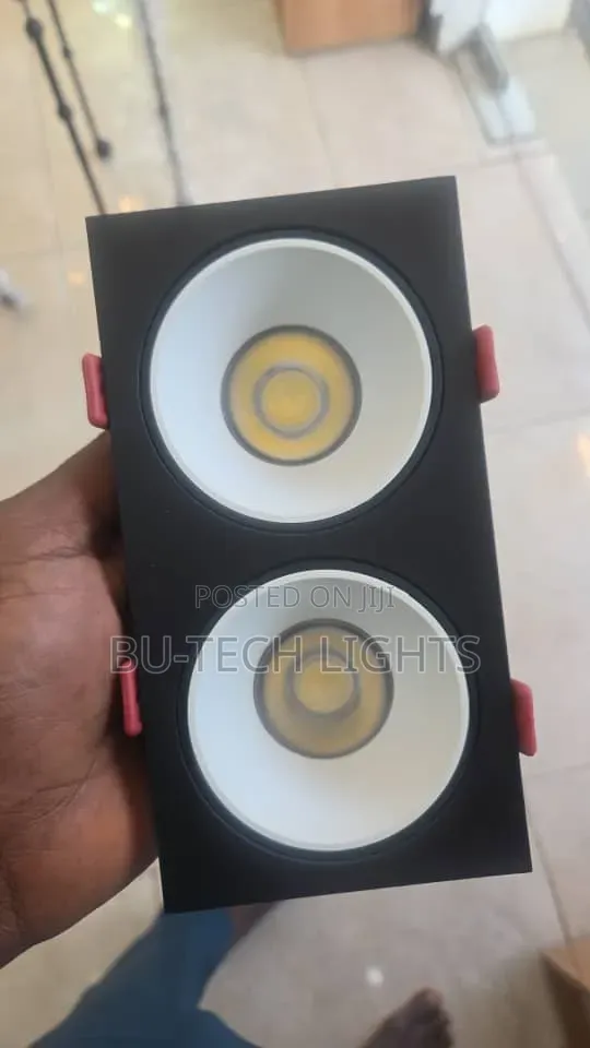 3 Colors Dual Adjustable Anti-Glare LED Downlight (Black Gold)