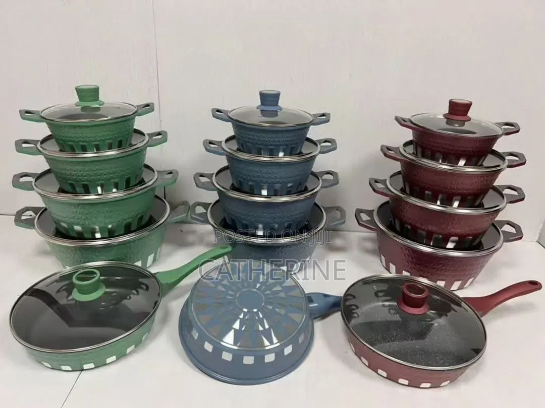 HotChef 10-Piece Granite Cookware Set With Glass Lids