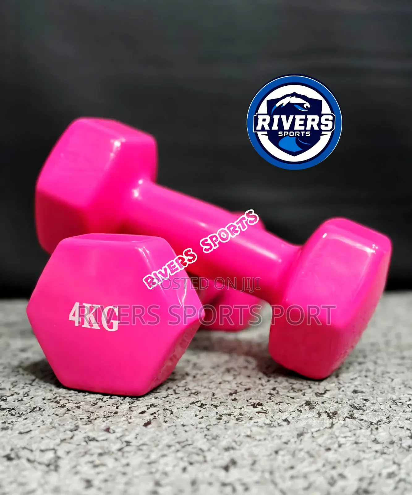 A PAIR OF 4kg Vinyl Dumbbell
