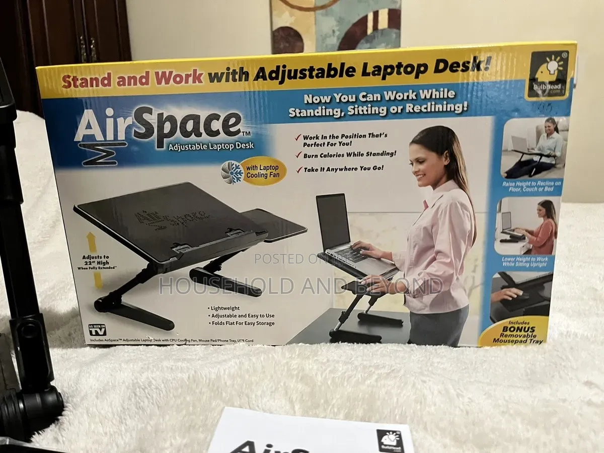 AirSpace Adjustable Laptop Stand With Built-in Cooling Fan